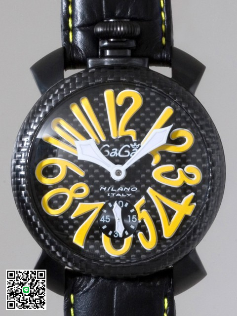 ガガ･ミラノ マニュアル 48mm 500本限定 5016.2 ブラック皮 スーパーコピー