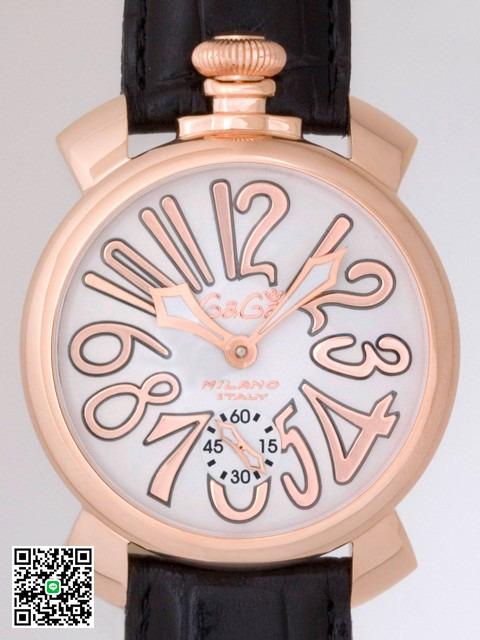 ガガ･ミラノ マニュアル 48mm 手巻き 5011.8 ブラック皮 スーパーコピー