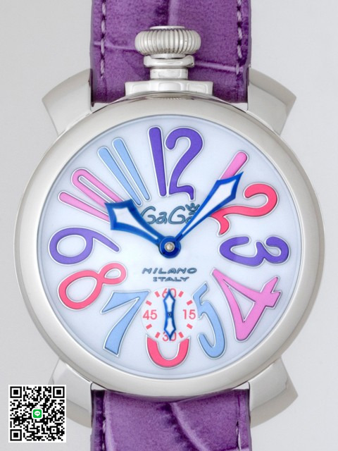 ガガ･ミラノ マニュアル 48mm 手巻き 5010.9 ホワイト皮 スーパーコピー