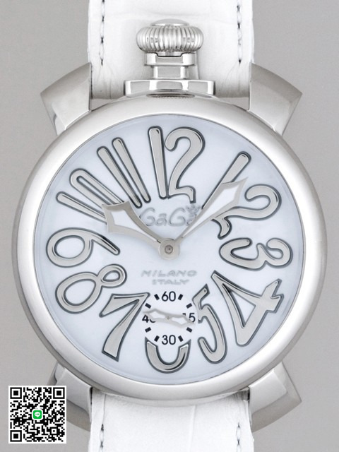 ガガ･ミラノ マニュアル 48mm 手巻き 5010.10 ホワイト皮 スーパーコピー