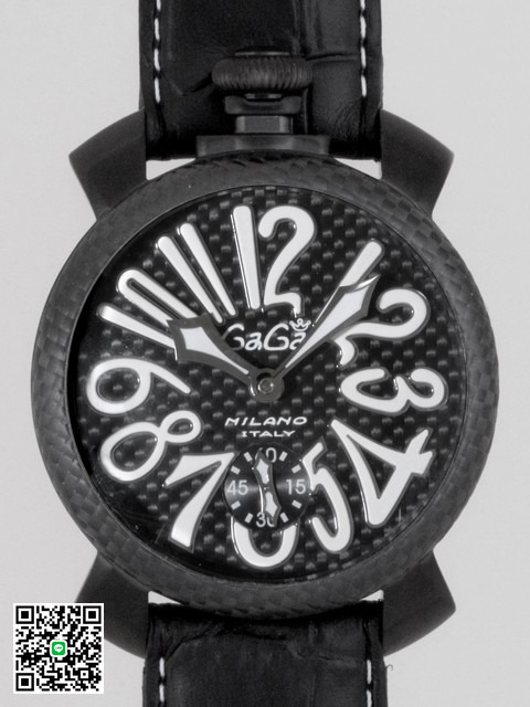 ガガ･ミラノ マニュアル 48mm 手巻き 5016.6 ブラック皮 スーパーコピー