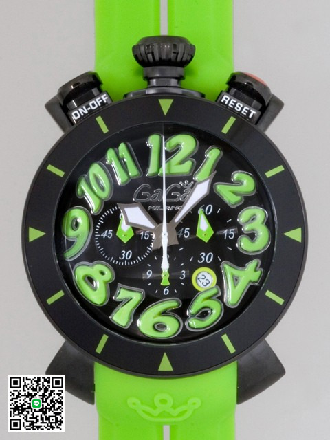 ガガ･ミラノ クロノ48mm クォーツ 6056.9 ホワイトラバー スーパーコピー