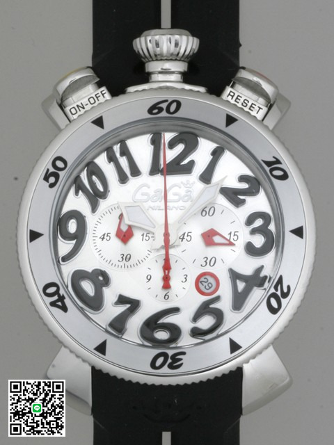 ガガ･ミラノ クロノ48mm クォーツ 6053.1 ブルーラバー スーパーコピー