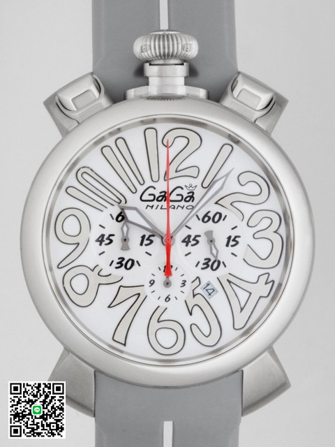 ガガ･ミラノ マニュアルクロノ48mm クォーツ 5050.8 ブルーラバー スーパーコピー