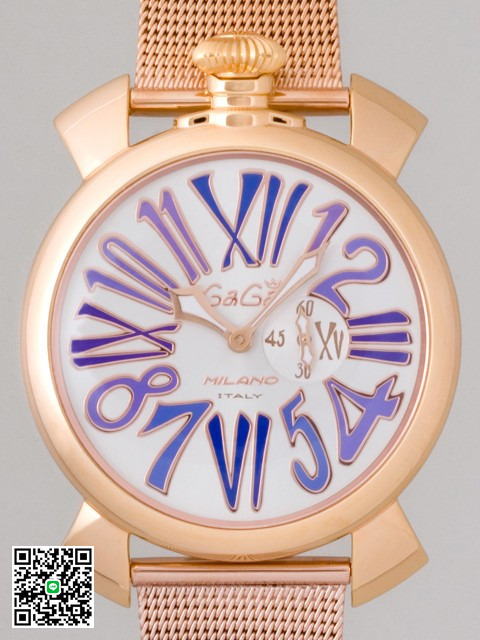ガガ･ミラノ スリム46mm クォーツ 5081.3 RGメッキブレス スーパーコピー
