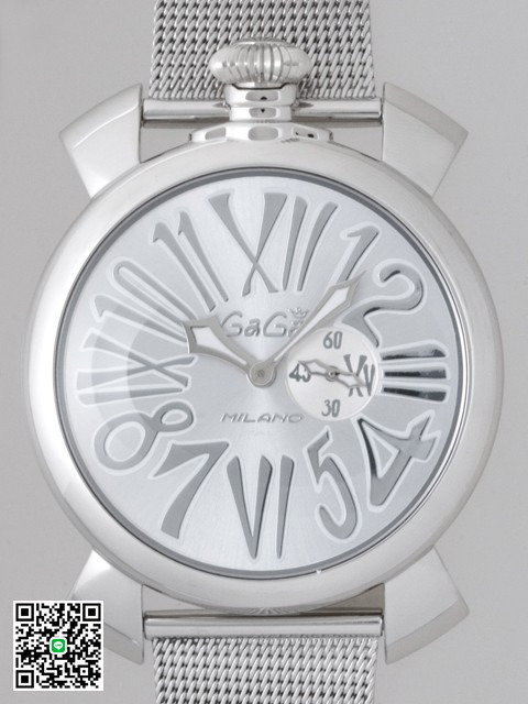 ガガ･ミラノ スリム46mm クォーツ 5080.3 SSブレス シルバー スーパーコピー