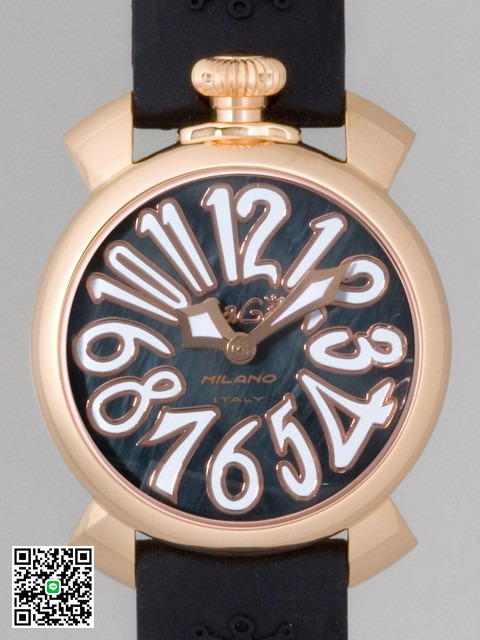 ガガ･ミラノ マニュアル40mm クォーツ 5021.3 ブラックラバー スーパーコピー