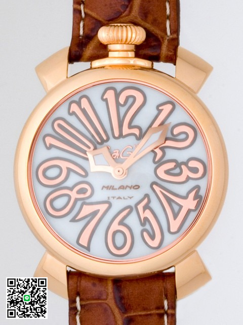 ガガ･ミラノ マニュアル40mm クォーツ 5021.2 ライトブラウン皮 スーパーコピー