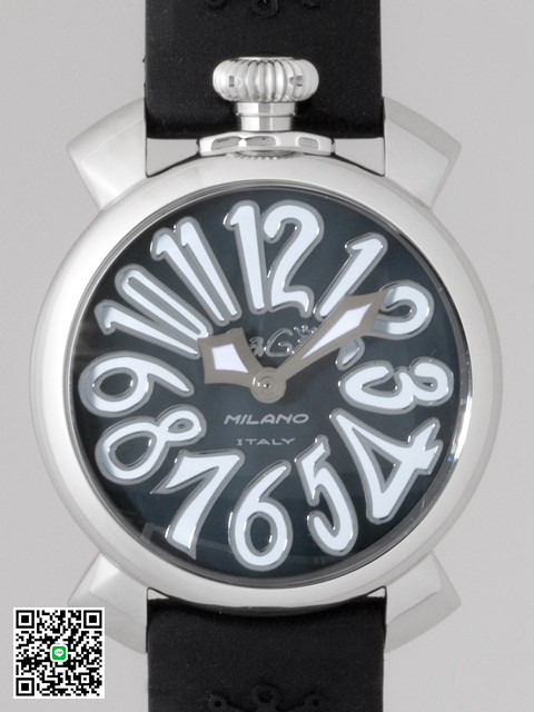 ガガ･ミラノ マニュアル40mm クォーツ 5020.4 ブラックラバー スーパーコピー