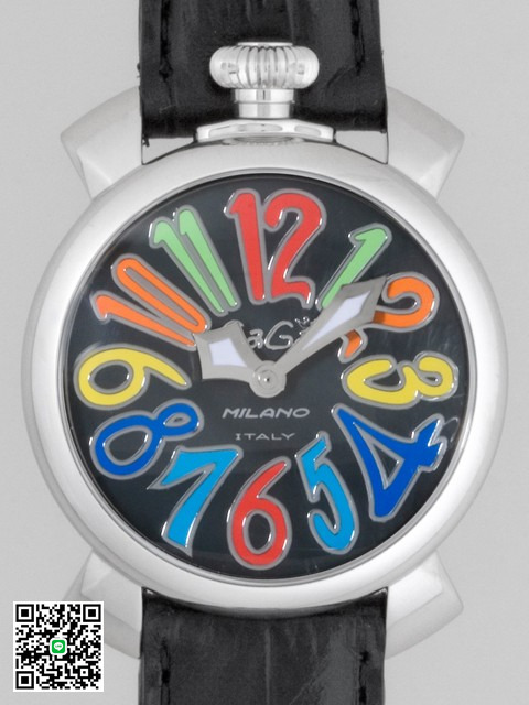 ガガ･ミラノ マニュアル40mm クォーツ 5020.2 ブラック皮 スーパーコピー