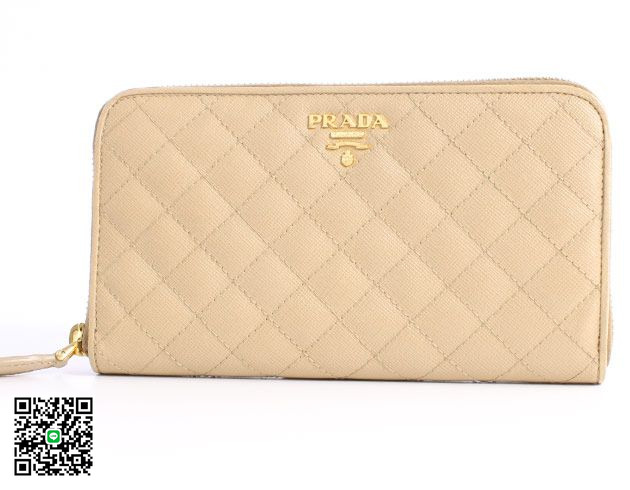 プラダ SAFFIANO QUILTING 長財布 ベージュ＆ゴールド 1M0506 スーパーコピー