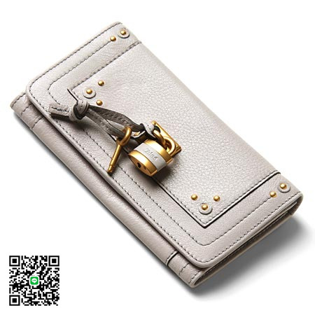 クロエ Chloe 長財布 PADDINGTON パディントン ライトグレー 8ep041-7e422-p8381 スーパーコピー