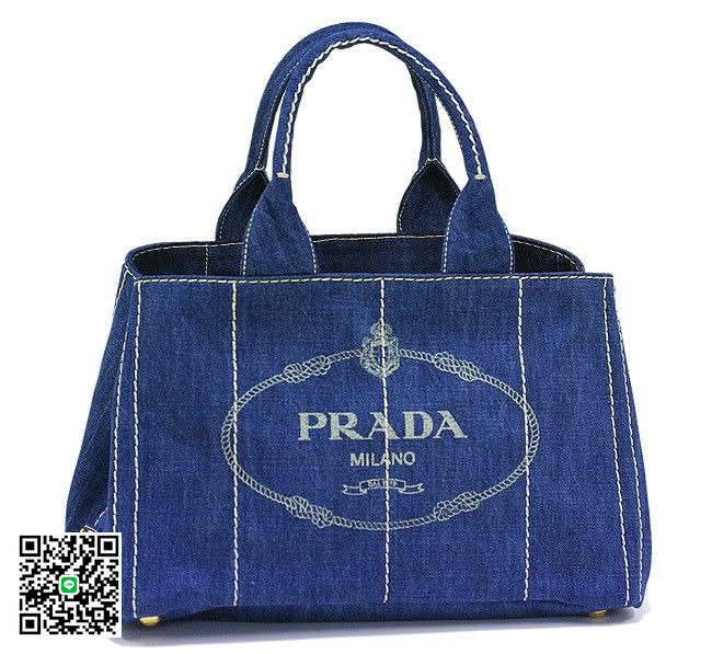 プラダ バッグ PRADA トートバッグ デニム キャンバス ブルー B1877B3 スーパーコピー