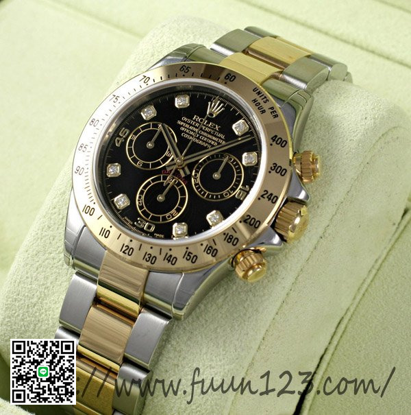 ロレックス デイトナ コンビ 黒/ダイヤ ROLEX 116523G スーパーコピー