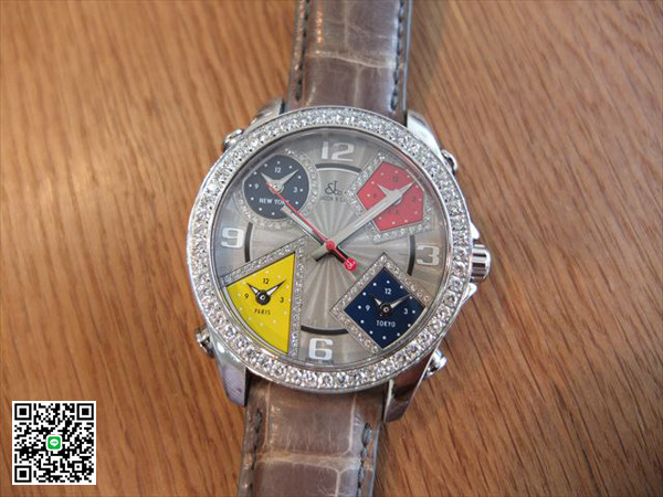 ジェイコブ ５タイムゾーン JCM-57DAD 40mm グレー文字盤 スーパーコピー