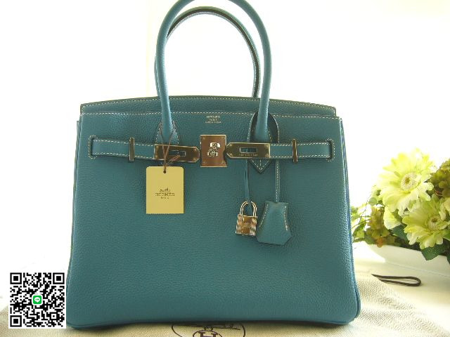 エルメスHERMES バーキン３０ ブルージーントゴ シルバー金具 hb-016 スーパーコピー