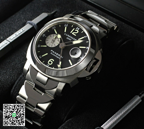パネライ ルミノールGMT PAM00161 Ti ねじ込み式 黒文字盤 スーパーコピー