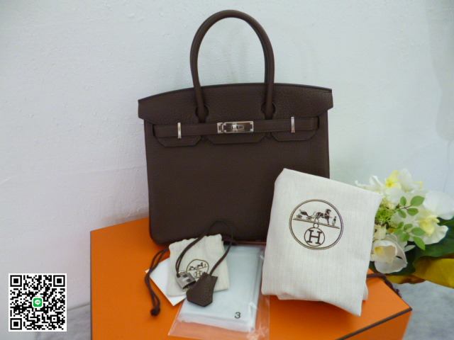 エルメスHERMES バーキン30カカオトリヨン茶 R刻印S金具 hb-029 スーパーコピー