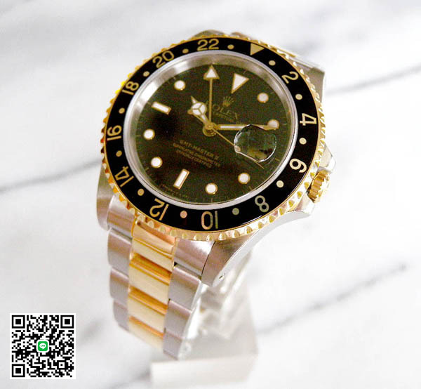 ロレックス 16713 GMT マスターII SS & YG-case（40mm)自動巻