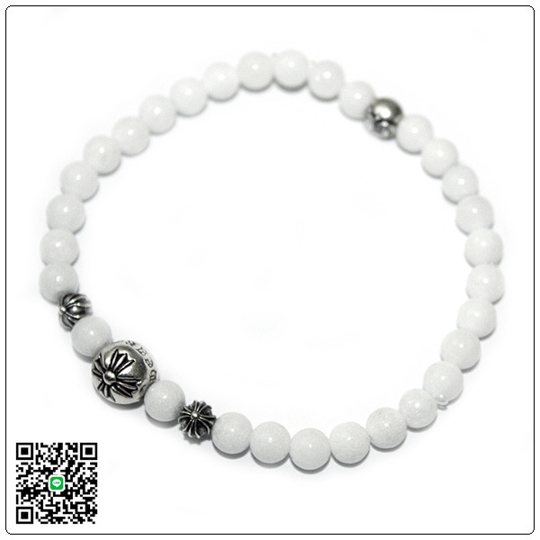 クロムハーツ ブレスレット（Chrome Hearts）ブレスレット・ビード・6MM・V19・ホワイトジェイド・CHプラス・ボール/ミニCHプラス・ボール CB85 スーパーコピー