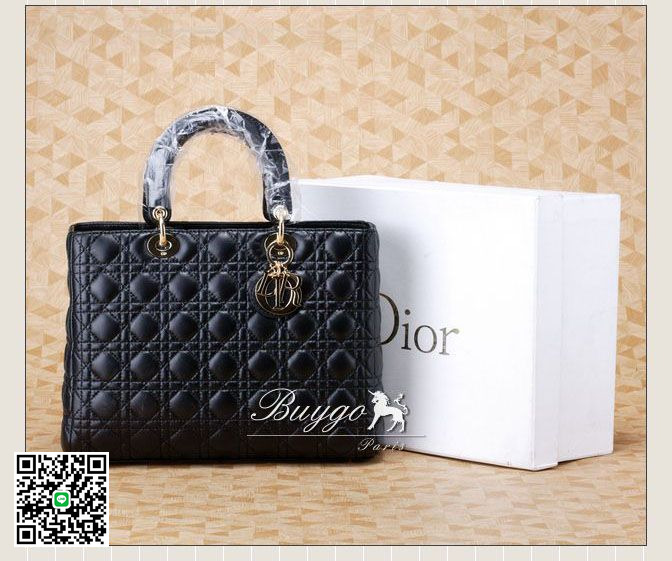 DIOR/ディオール バッグ 2012年春夏 ブラック カナージュハンドバッグ VRB44512 DIOR