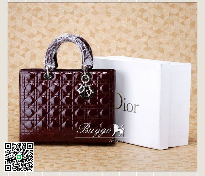 DIOR/ディオール 2012年春夏バッグ ボルドー カナージュハンドバッグ VRB44516 DIOR