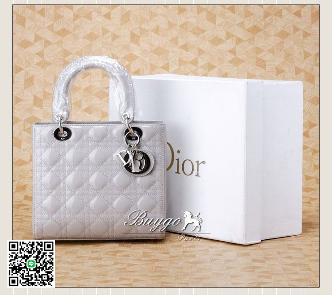 DIOR/ディオール 2012年春夏バッグ レディディオール グレー カナージュハンドバッグ VRB44551 DIOR