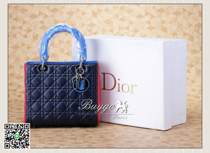 クリスチャンディオールLADY 2012年春夏 2wayハンドバッグ バイオレット/フーシャピンク M9803Pyyq