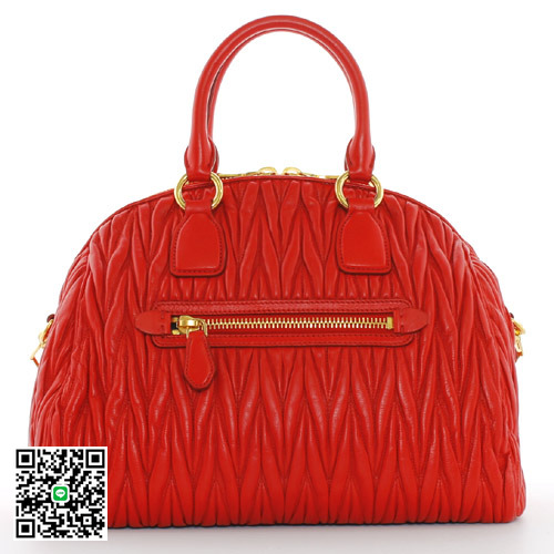 ミュウミュウ miumiu MATELASSE ラムスキン ハンドバッグ レッド【ROSSO】 RL0067N88011 スーパーコピー