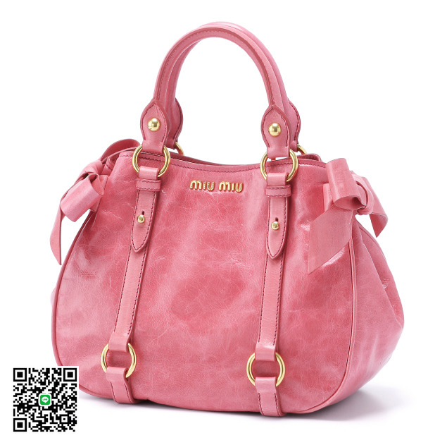 ミュウミュウ 2013年春夏新作VITELLO LUXリボンデザイン ショルダー付 ハンドバッグ RN0892 X72 F0028 スーパーコピー