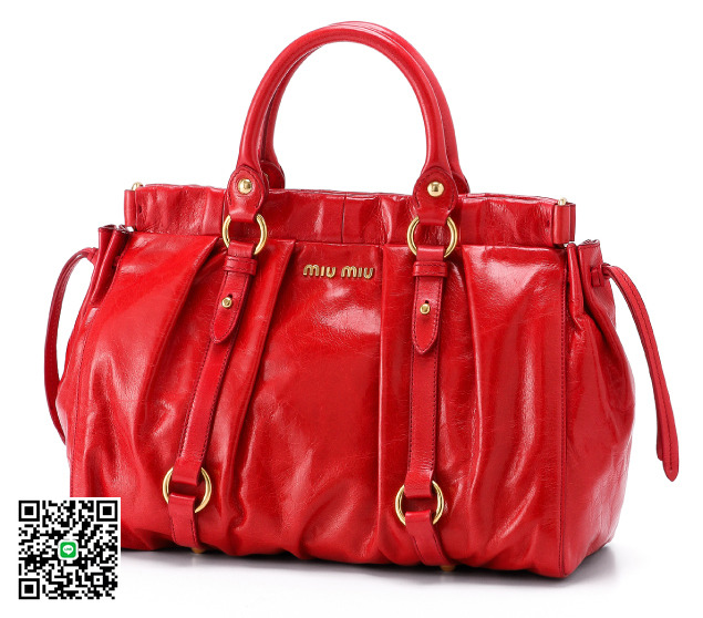 ミュウミュウ 2013年春夏新作VITELLO LUXショルダー付 ハンドバッグ RT0383 X72 F0D17