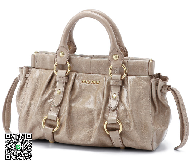 ミュウミュウ 2013年春夏新作VITELLO LUXショルダー付 ミニハンドバッグ RN0647 X72 F0770