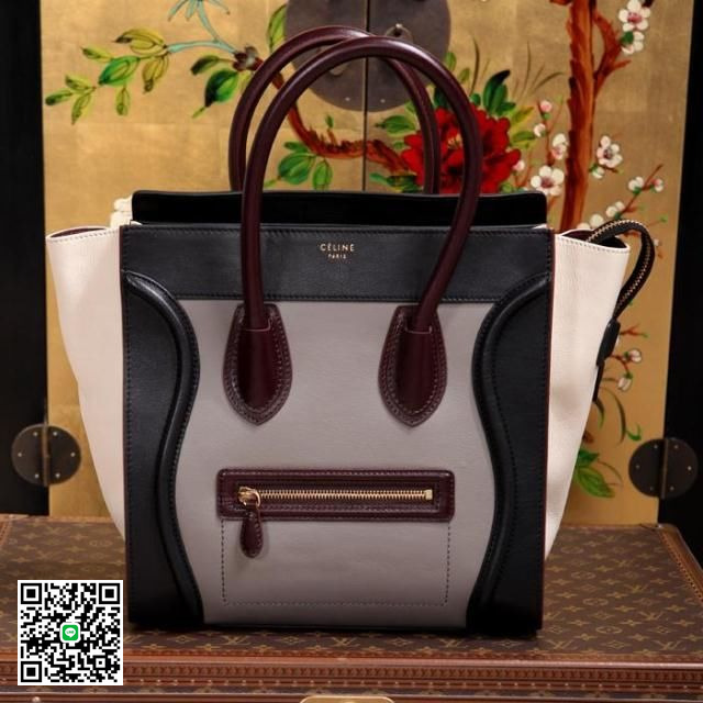 セリーヌ ラゲージ ミニショッパー トートバッグ トリコロール CELINE-007